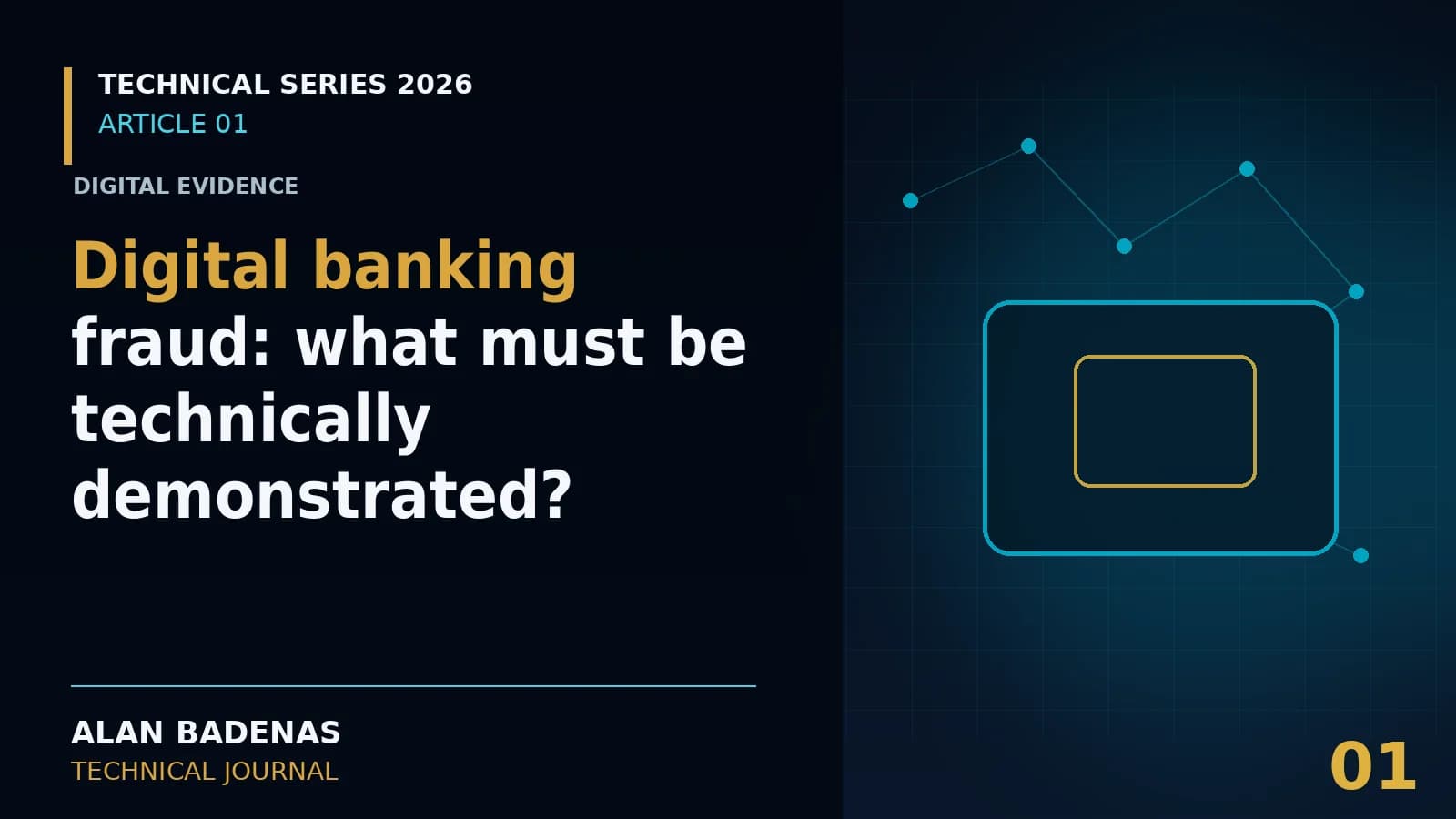 Cover for the article on digital banking fraud, featuring an authentication device.